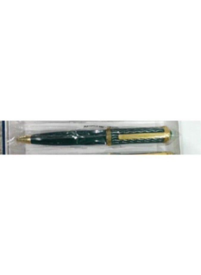 Golden green pen
