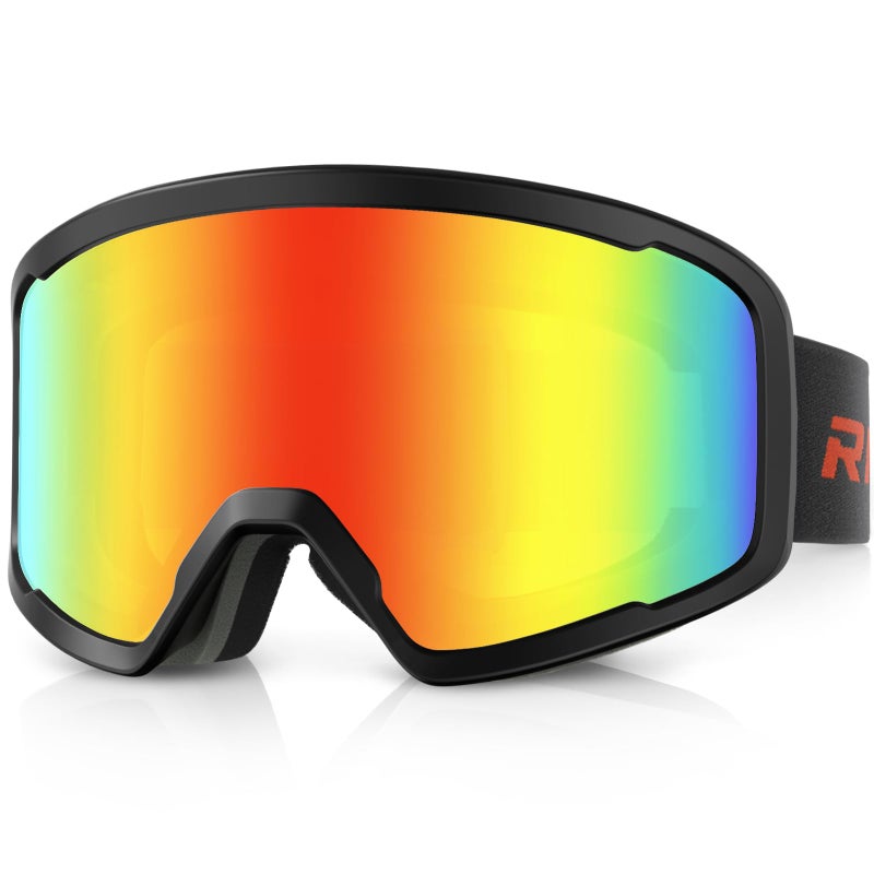 RIOROO Ski/Snowboard Goggles for Men Women, OTG Snow Goggles Anti Fog 100% UV Protection Snowboarding Goggles - Image 1