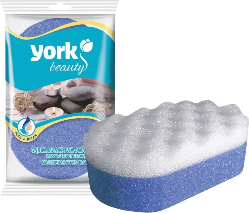 مينيهوم York Beauty Double Sided Oval Massage Bath Sponge 011010