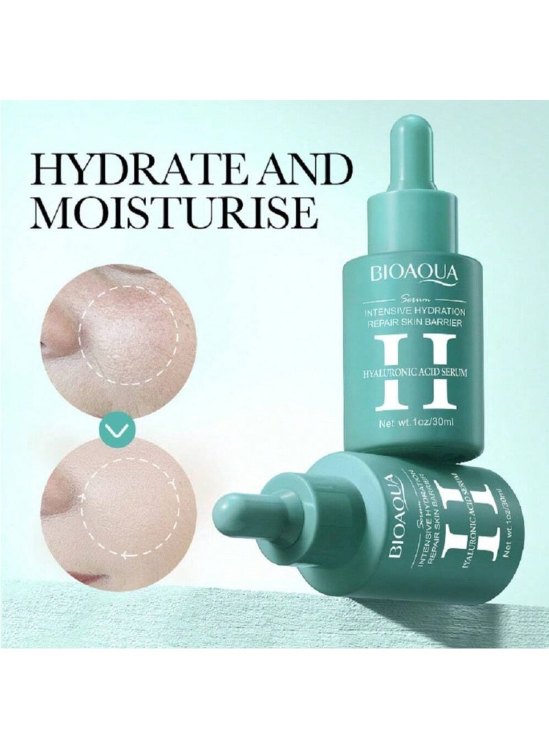 BIOAOUA Hydrating and soothing serum care set, to reduce fine lines and wrinkles, brighten and lighten the face skin, Hyaluronic Acid + VC + Retinol - Image 4