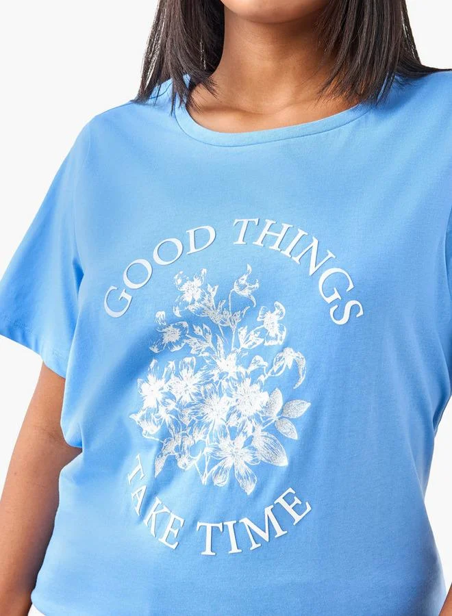  أولا بوبكن تيشيرت بطباعة جرافيك مقاس كبير من أولا بوبكن