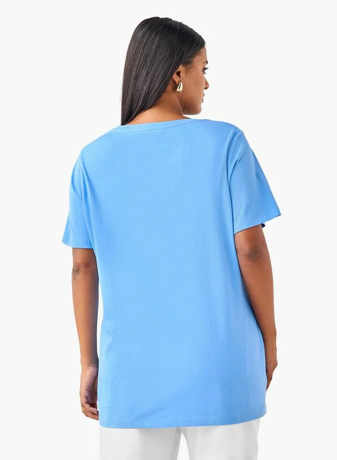  أولا بوبكن تيشيرت بطباعة جرافيك مقاس كبير من أولا بوبكن