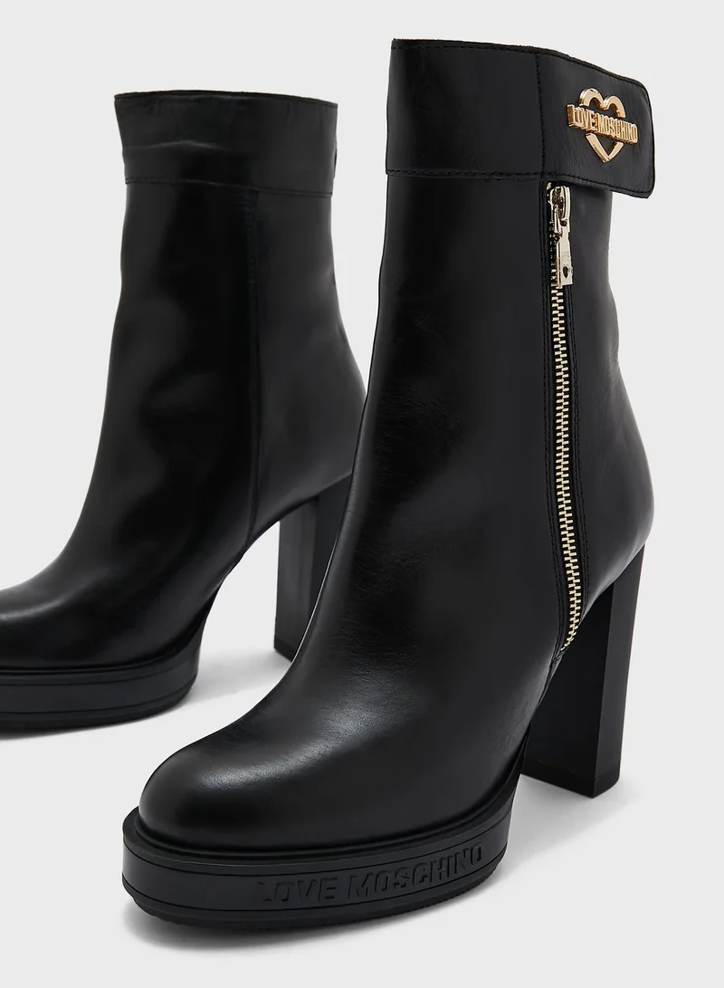 Love Moschino High Heel Ankle Boots