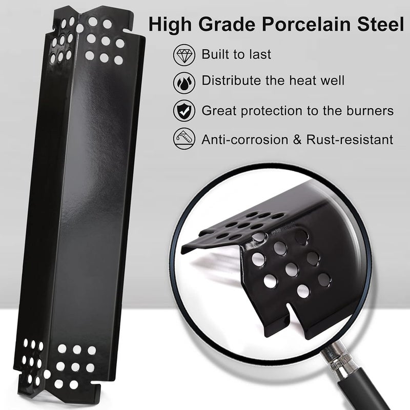 Criditpid Grill Replacement Parts for Nexgrill 720-0864 720-0864M 720-0830H 720-0896B, 720-0882a Gas Grill, 2-Pack Porcelain Steel Heat Plate Shields Burner for Nexgrill 2 Burner 720-0864 Parts - Image 5