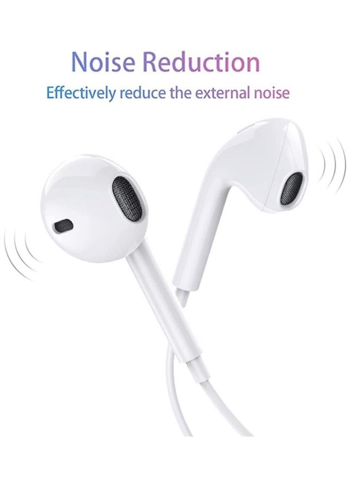 Generic - Type C Earphone Wired In-Ear Headphones Built-in Mic Volume Control Compatible with iPhone 15 Pro Max Plus iPad Android Smartphones Galaxy S23 - S22 - S21 - S20, Note 10 - 20 A53 - A54 A16 - USB C In-Ear HiFi Stereo Noise Reduction Headphones with Mic and Volume Control Compatible with Samsung - Wired Earphone Type C Port with Built-in Mic, Compatible with Oppo Reno 11/Reno 11F/Reno 10 Pro/Reno 12F/Reno 10/Realme/Vivo/OnePlus - Handfree Type C - Headphone Type C - Earphone Type C - Image 1