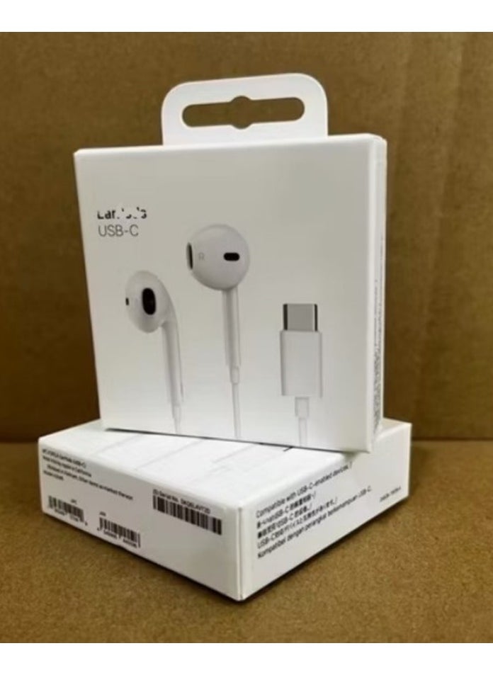 Generic - Type C Earphone Wired In-Ear Headphones Built-in Mic Volume Control Compatible with iPhone 15 Pro Max Plus iPad Android Smartphones Galaxy S23 - S22 - S21 - S20, Note 10 - 20 A53 - A54 A16 - USB C In-Ear HiFi Stereo Noise Reduction Headphones with Mic and Volume Control Compatible with Samsung - Wired Earphone Type C Port with Built-in Mic, Compatible with Oppo Reno 11/Reno 11F/Reno 10 Pro/Reno 12F/Reno 10/Realme/Vivo/OnePlus - Handfree Type C - Headphone Type C - Earphone Type C - Image 1