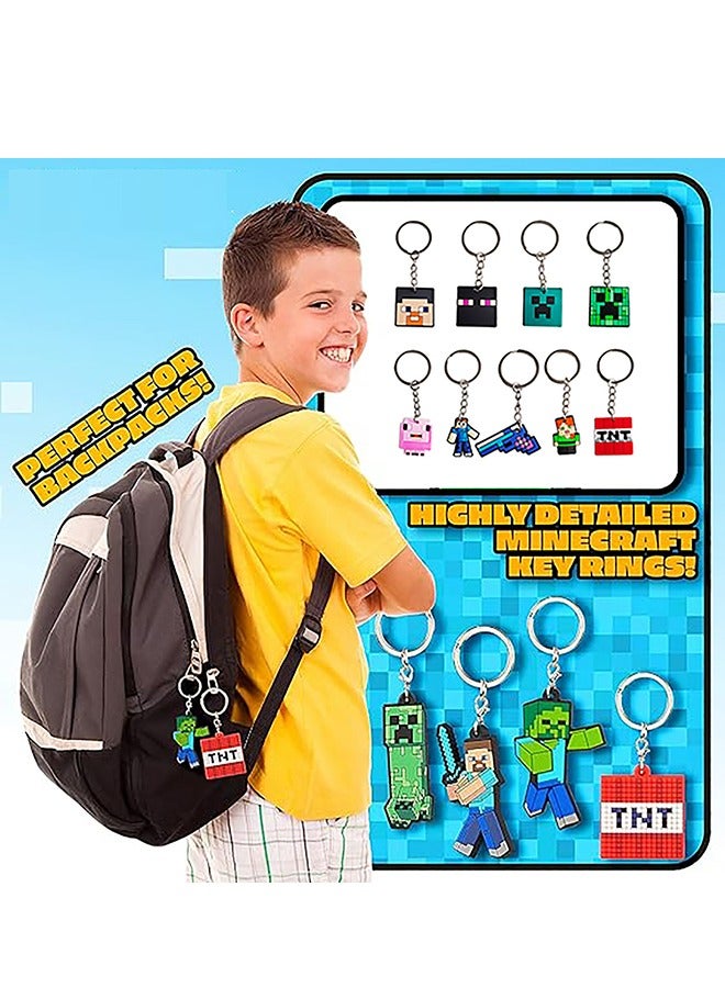 Flushrenic 9 PCS Kids Keyrings,Cute Cartoon characters Keychain,Party Favors and Birthday Party Supplies for Boys and Girls - Image 3