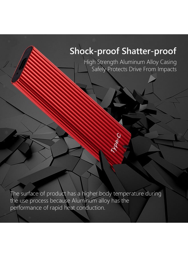 Special Supply Expansion Large-capacity Mobile Hard Drive 8TB 4TB High-speed Portable Mobile Solid-state Drive 1TB-Capacity:8TB-Interface:Red  - Image 4