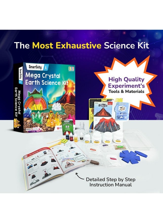 سمارتيفيتي مجموعة سمارتيفيتي ميجا كريستال لعلوم الأرض | استكشف مفاهيم الأرض والبلورات والتحجر | هدية عيد ميلاد للأولاد والبنات | ألعاب علمية تعليمية للأطفال من سن 8، 9، 10، 11، 12، 13، 14 عامًا - Image 5