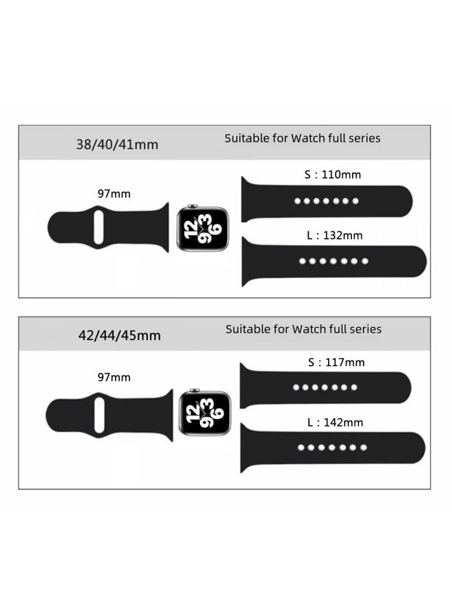 For Applewatch Apple Silicone Strap Iwatch1-9/se Smart Watch Classic Sport Strap - Image 3