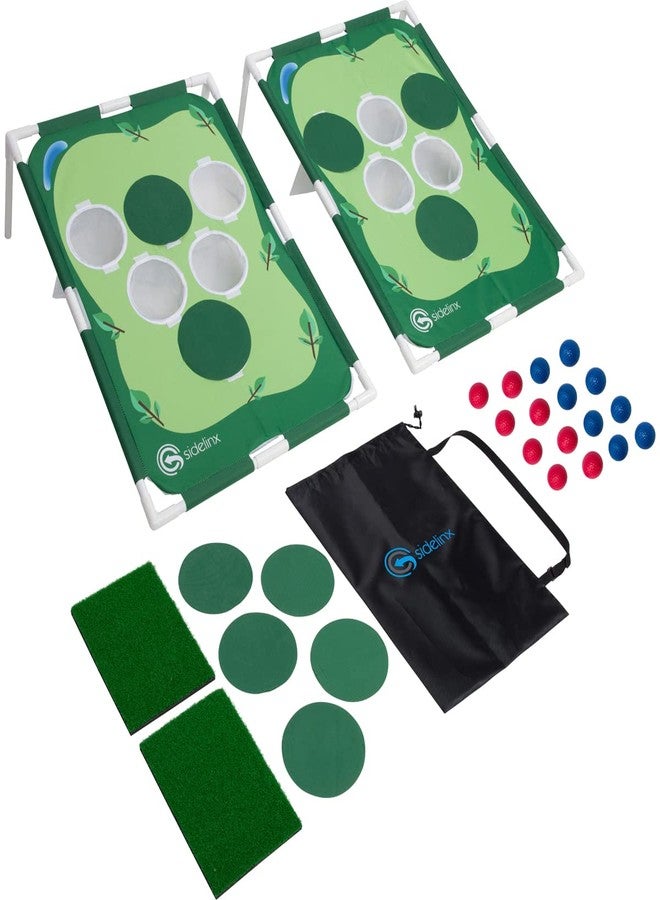 Sidelinx Golf Game Set - Mash Up of Golf, Cornhole and Pong - Indoor or Outdoor Chipping Practice Game - Perfect for Golf Lovers - Image 1