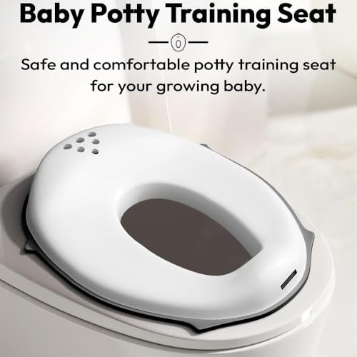 StarAndDaisy uonibaby by StarAndDaisy Baby potty seat for kids 2-5 years Ergonomic Toddler Potty Chair, Splash Guard & Non-Slip Base/Portable & Easy Clean Potty Seat for Babies -Grey - Image 2