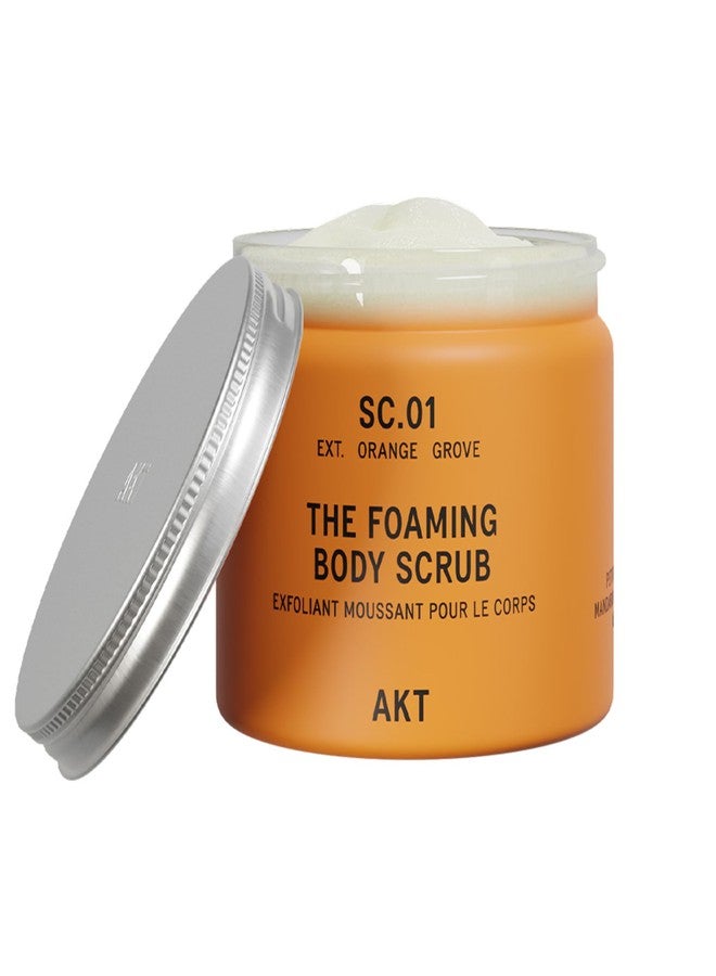 AKT The Foaming Body Scrub 8.4 Fl Oz, Skin Exfoliator, Body Scrub with Rice & Sugar, Papaya & Nourishing Oils, Natural Exfoliating Sugar Scrub with Vitamin E, Dead Skin Remover for Body - Image 1