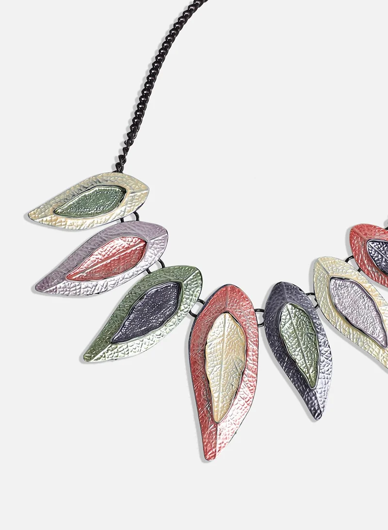 سوهي Leaf Artificial Necklace Jewellery