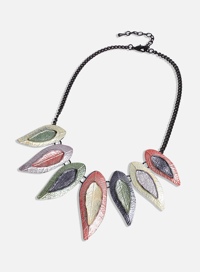 SOHI Leaf Artificial Necklace Jewellery