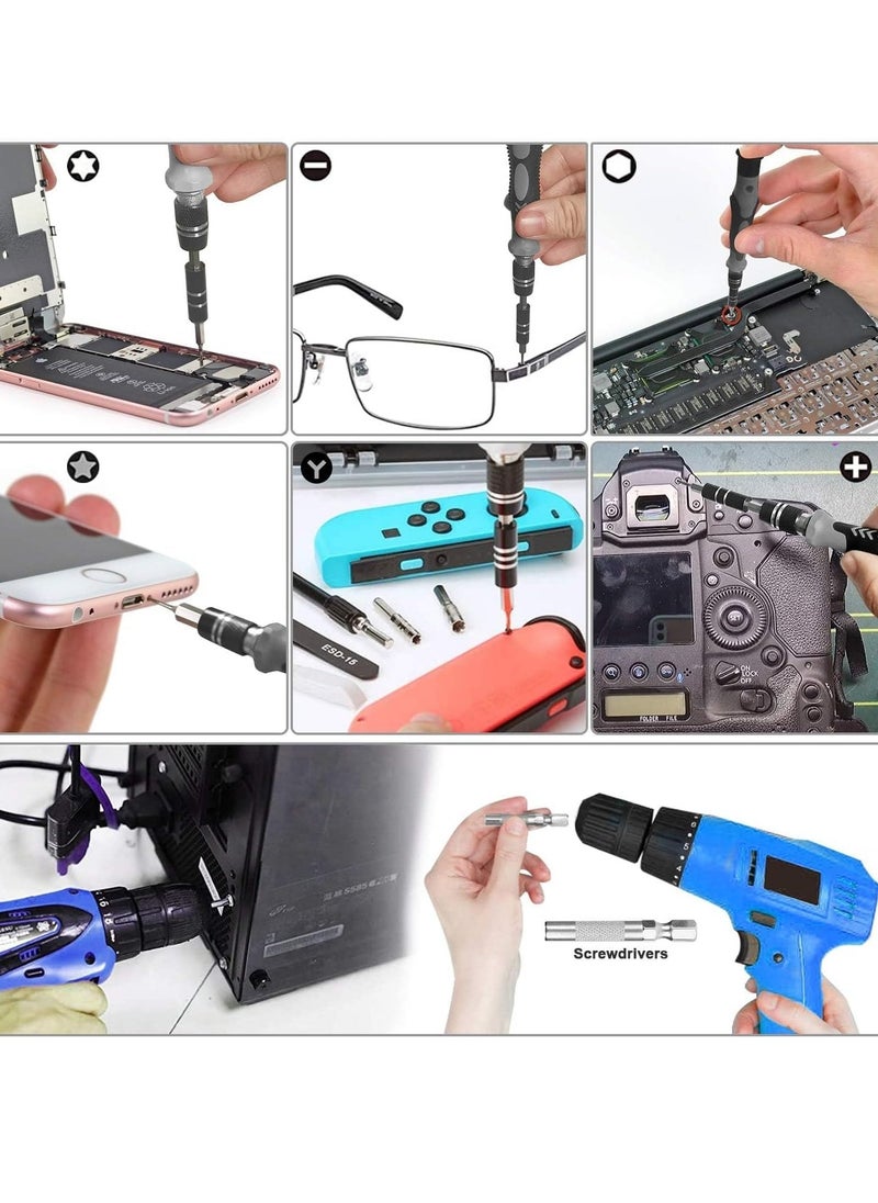 Precision Screwdriver Set, Professional Grade 115 in 1 Magnetic Repair Tool Kit for Electronics, Computer, iPhone, Laptop, Game Console, Watch, Eyeglasses, Modding, and DIY Projects