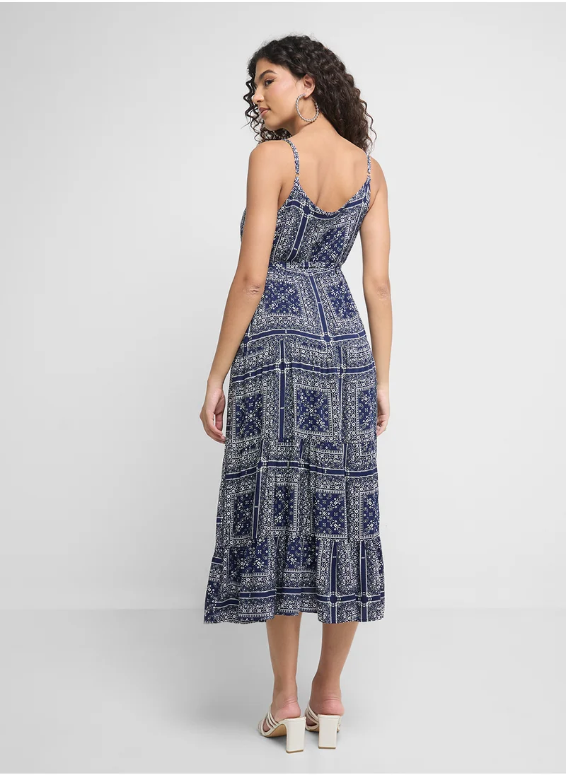 Ginger Cami Paisley A Line Dress