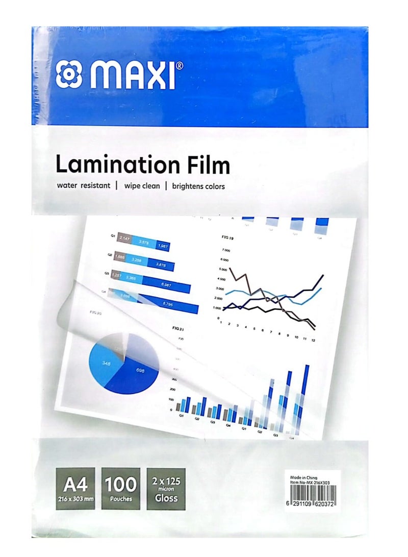 Maxi 100-Piece Laminating Pouch Film Set Clear - Image 1