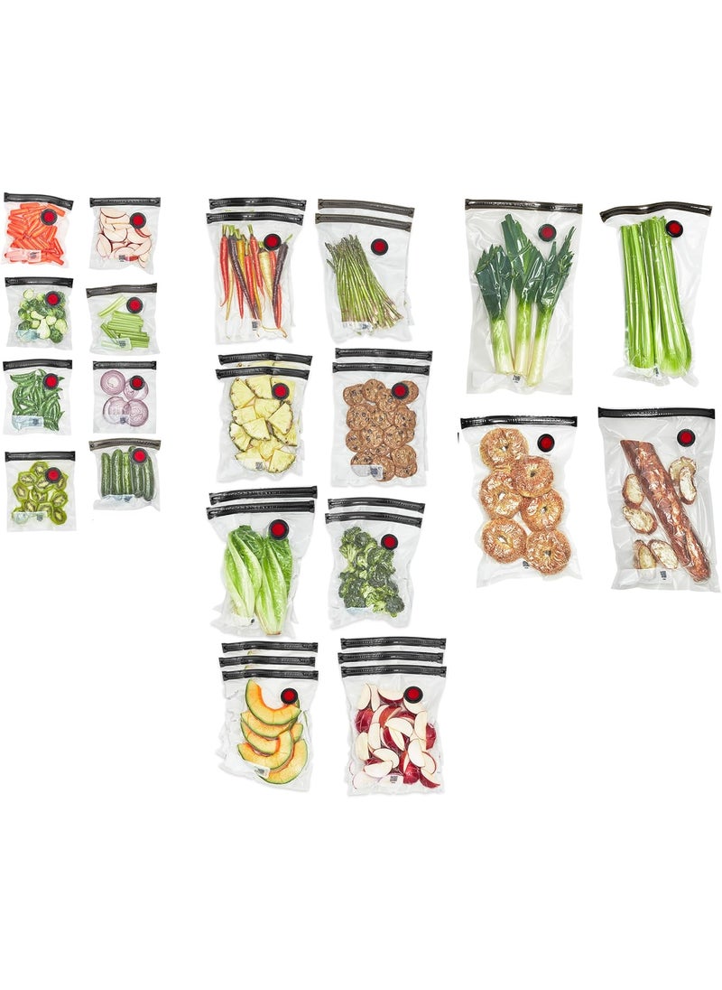 Zwilling ZWILLING Fresh  Save 30pc Assorted Sizes Vacuum Sealer Bags Reusable Sous Vide Bags 