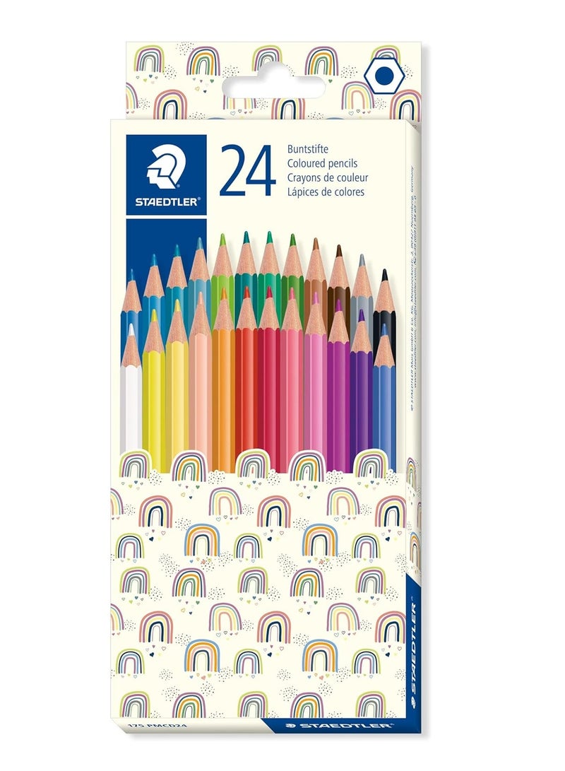 ستدلر أقلام تلوين سداسية مكونة من 24 قطعة، عبوات متنوعة - Image 1
