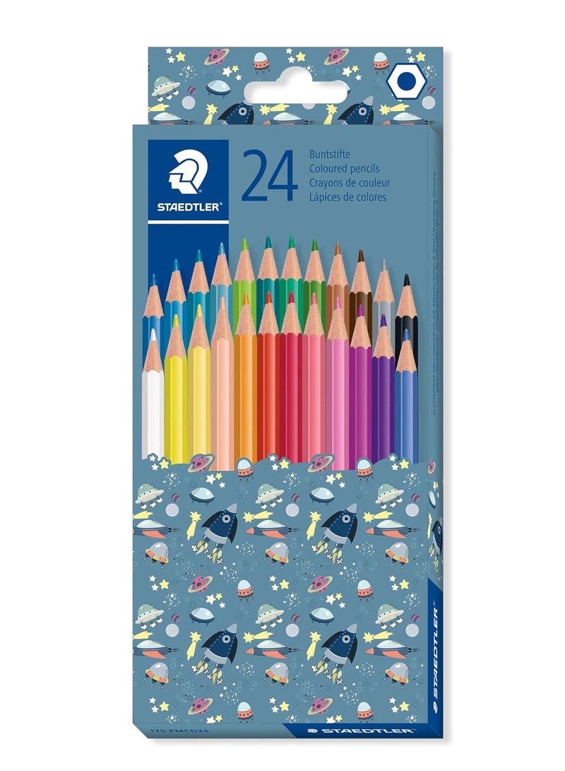 ستدلر أقلام تلوين سداسية مكونة من 24 قطعة، عبوات متنوعة - Image 2