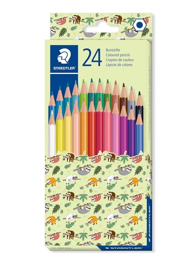 ستدلر أقلام تلوين سداسية مكونة من 24 قطعة، عبوات متنوعة - Image 3