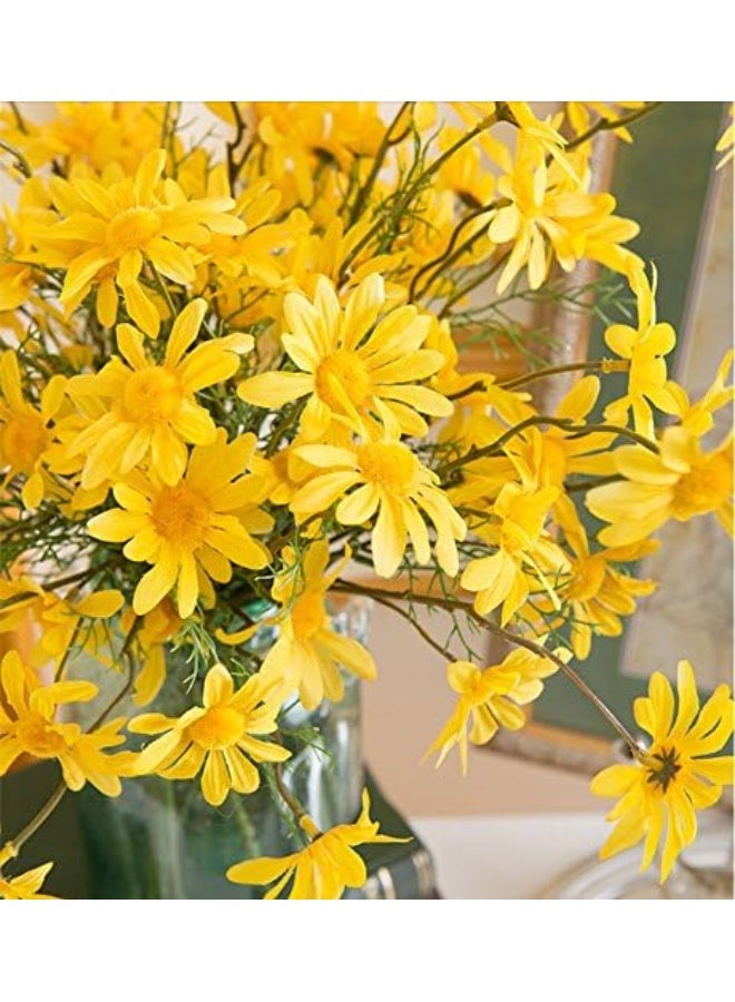 Artfen 10pcs Artificial Daisy Flowers Flower Arrangements for Home Hotel Office Wedding Party Garden Craft Art Decor Each Approx 21 High No Vase Yellow - Image 3