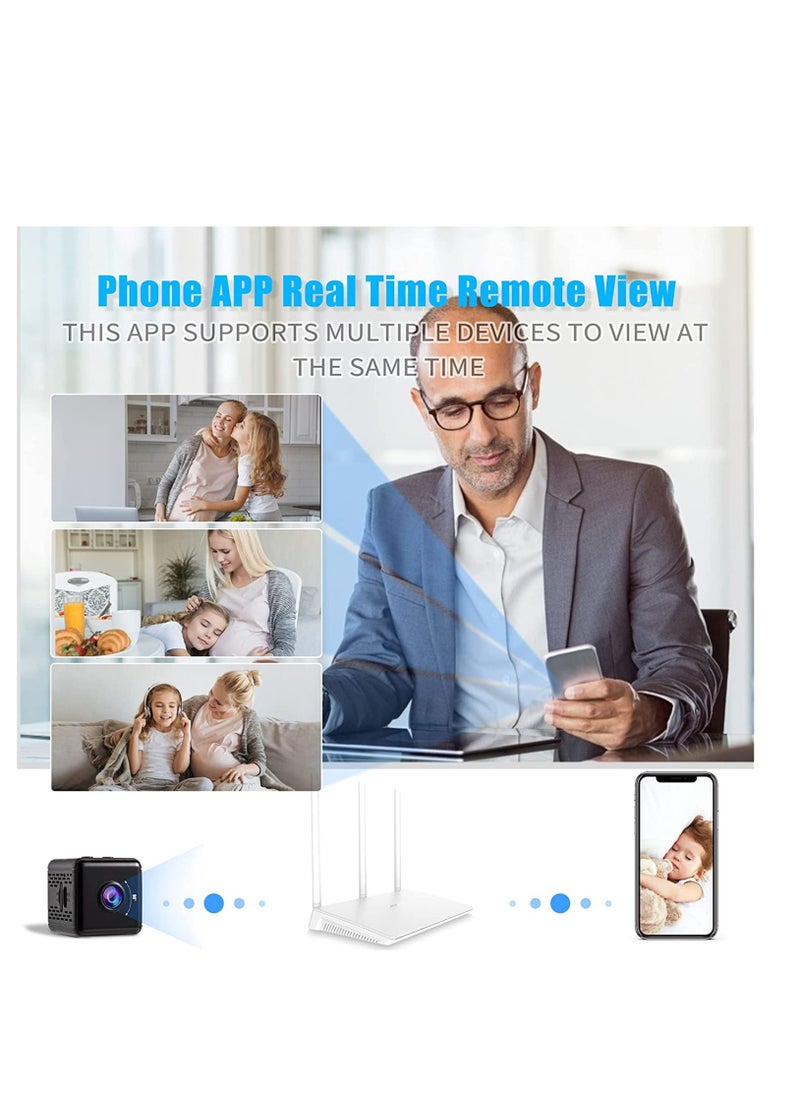 Mi VAZA Mini HD 4K Nanny Camera Night Vision And Motion Detection-Wireless WiFi With Remote Control Black Belt 32GB Memory Card  - Image 4