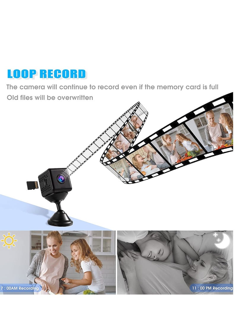 Mi VAZA Mini HD 4K Nanny Camera Night Vision And Motion Detection-Wireless WiFi With Remote Control Black Belt 32GB Memory Card  - Image 3