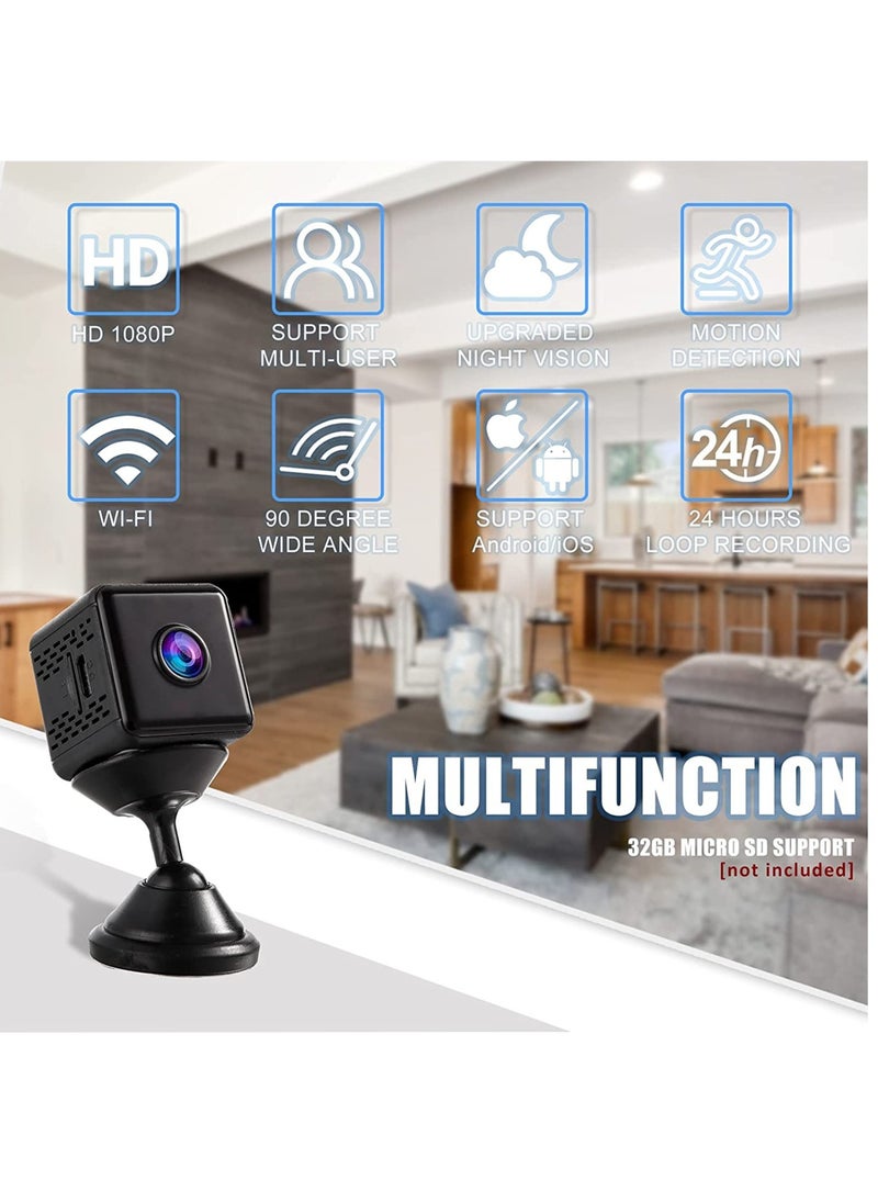 Mi VAZA - Mini HD 4K Nanny Camera Night Vision And Motion Detection-Wireless WiFi With Remote Control Black Belt 32GB Memory Card - Image 1