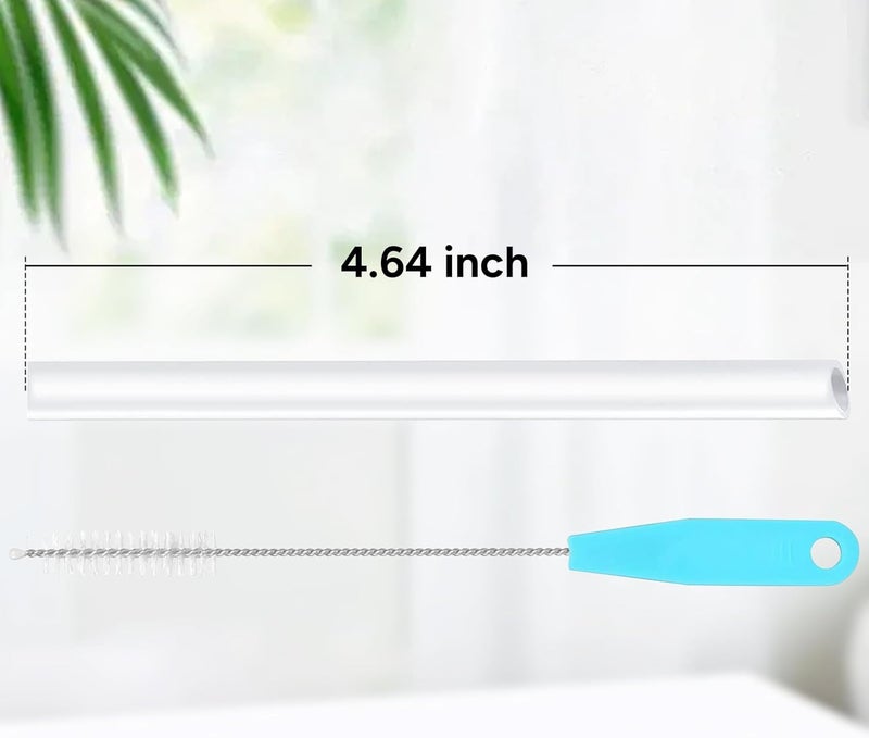 CampTek Replacement Straws Compatible with YETI Rambler Jr 12 oz Kids Water BottleInclude 5 BPAFREE Straws and 1 Straw Cleaning Brush12OZ - Image 2