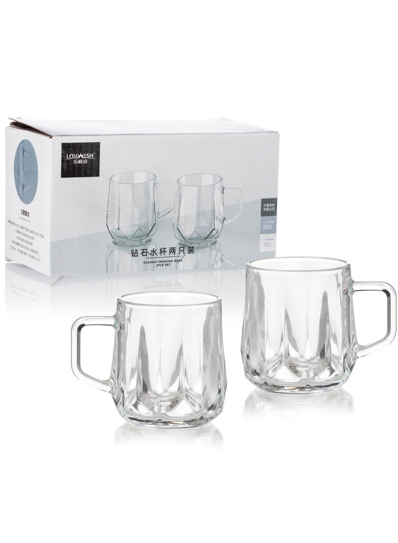 Dania Set of 2 glass cups With engravings that give more information. From the aesthetic to the shape of the cup.     Capacity 300ml Height 8 cm.  - Image 2