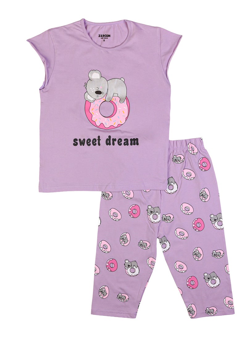 Zercon Summer Pajama Set for Girls  - Image 1