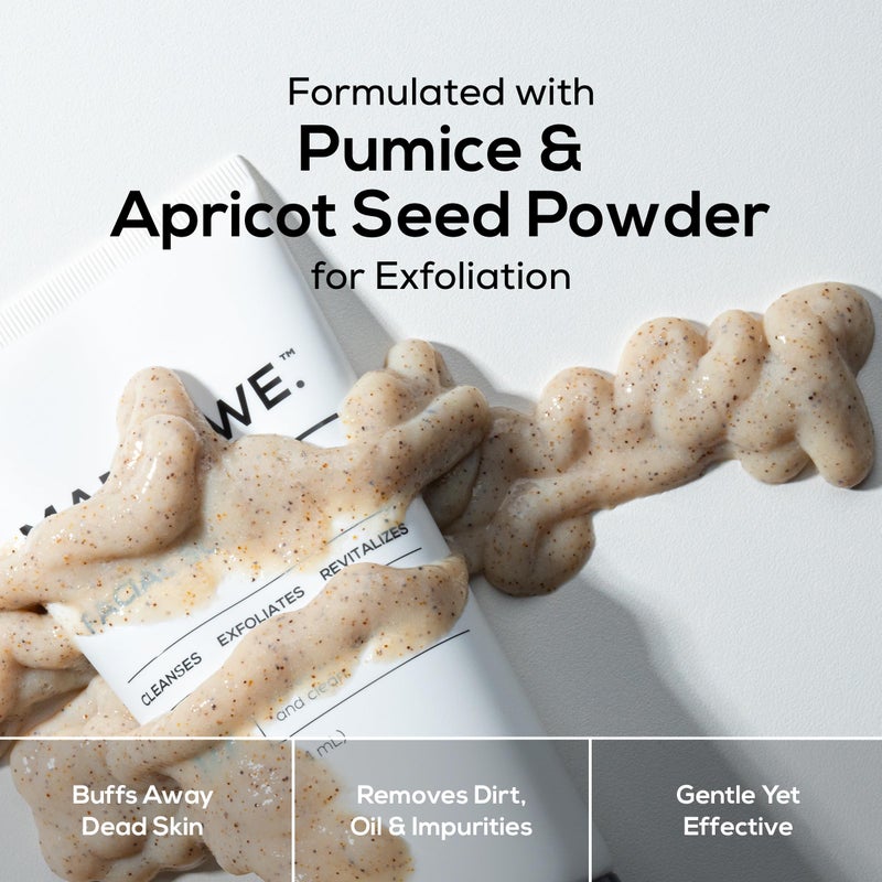 MARLOWE. No. 122 Facial Scrub 6 oz, Gentle Face Exfoliator with Apricot Seed Powder & Pumice, Cleanses & Smooths, Fresh Pine & Agarwood Scent - Image 5