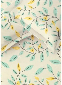 BSB HOME BSB HOME Premium Cotton Elastic Fitted Bedsheets with 2 King Size Pillow Covers | Double Bed with All Around Elastic 180 TC Supersoft | (72"x78",Silver & Beige)  - Image 2