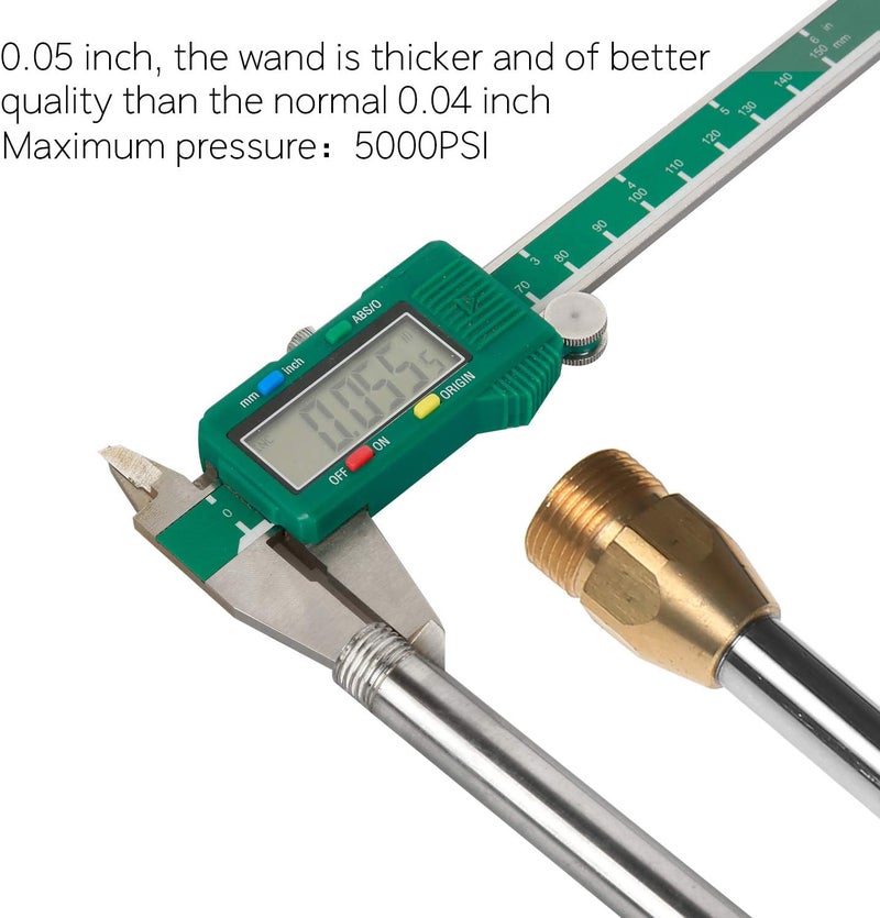 Sooprinse Pressure Washer Wand,Stainless Steel Quick Connect Lance,Replacement Spray Wand,16",5000PSI - Image 5