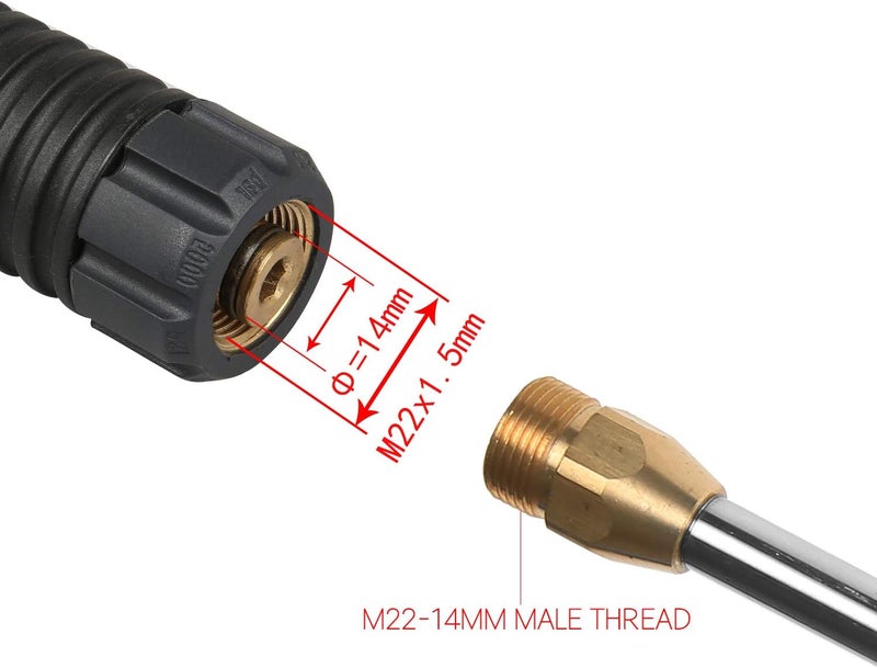 Sooprinse Pressure Washer Wand,Stainless Steel Quick Connect Lance,Replacement Spray Wand,16",5000PSI - Image 4