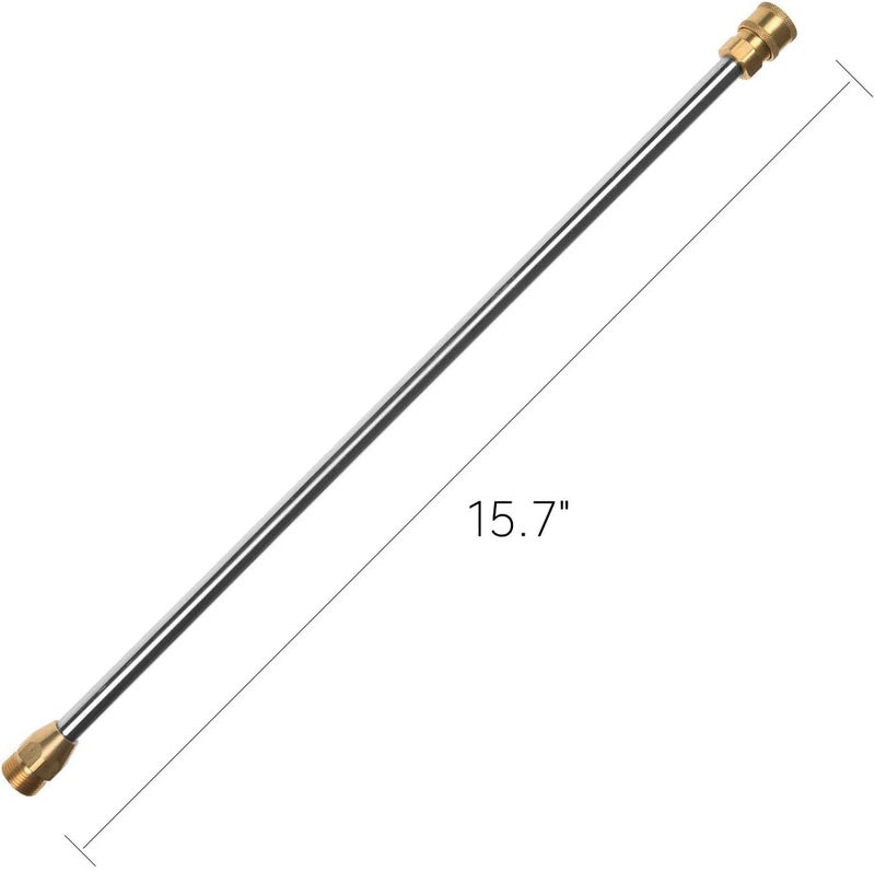 Sooprinse Pressure Washer Wand,Stainless Steel Quick Connect Lance,Replacement Spray Wand,16",5000PSI - Image 2