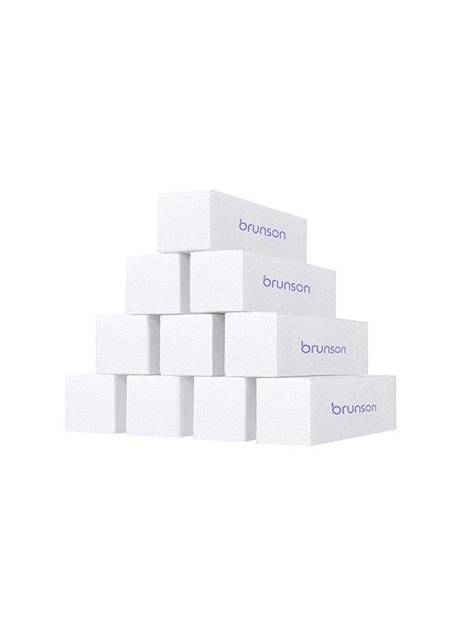 brunson 10 Pieces Buffer, Polisher Sponge Sanding Block Files Manicure, Pedicure Grinding And Nail Art Tools, EB-402W - Image 1