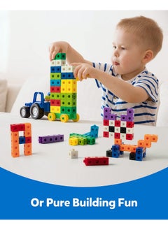 Coogam Coogam Math Cubes, Manipulatives Number Counting Blocks with Activity Snap Linking Cube Math Construction Toy Gift for Preschool Learning 3 4 5 Year Old  - Image 5