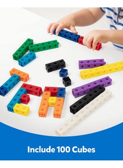 Coogam Coogam Math Cubes, Manipulatives Number Counting Blocks with Activity Snap Linking Cube Math Construction Toy Gift for Preschool Learning 3 4 5 Year Old  - Image 2