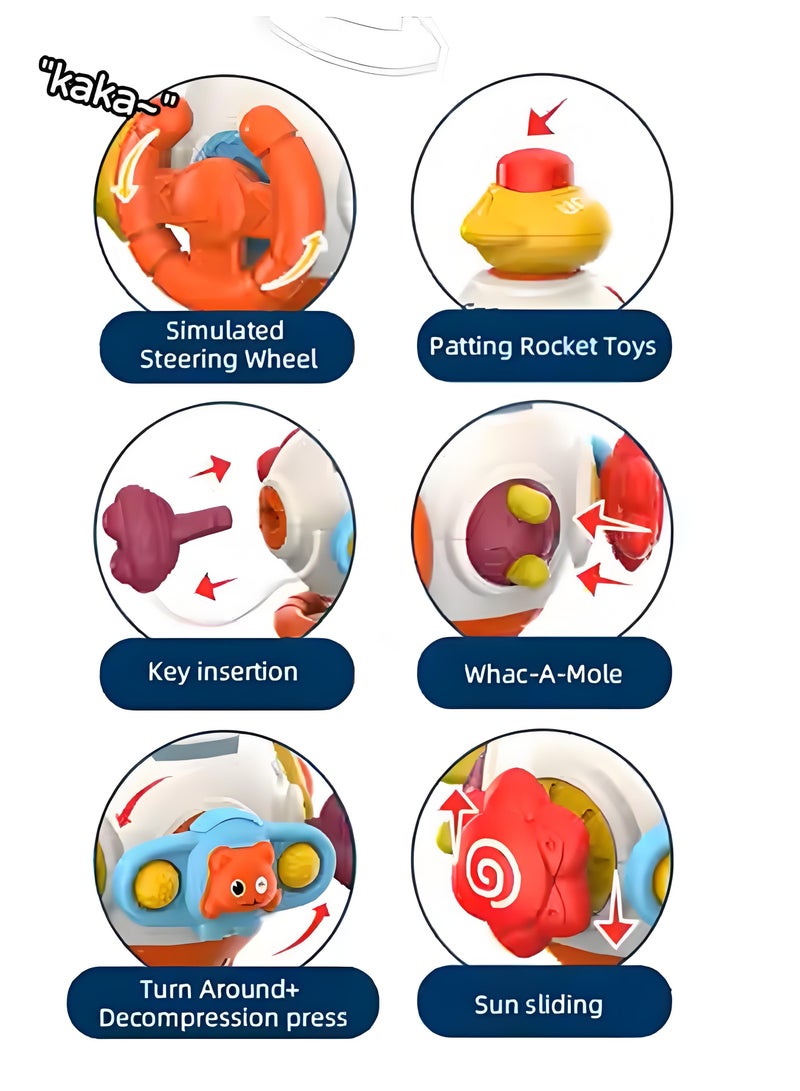 ألعاب مونتيسوري 6 في 1، ألعاب تعليمية متعددة الوظائف للأطفال، ألعاب تفاعلية حسية للأطفال، لعبة للتعليم المبكر، لعبة تعلم للأطفال، ألعاب إدراكية للأطفال، ألعاب نشاط متعددة السطوح لتنمية المهارات الحركية الدقيقة والإدراك. - Image 4