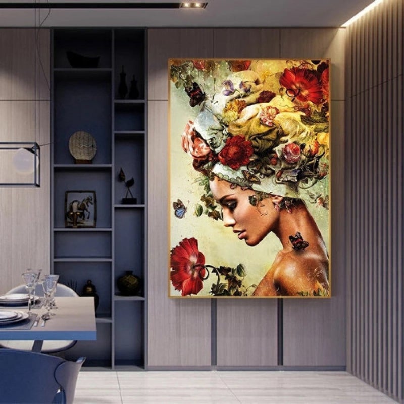 Marktna Modern design canvas painting with a hollow frame, size (60×90), one piece - Image 1