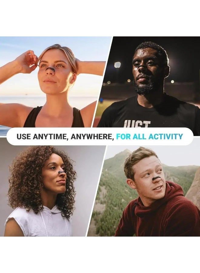 Magnetic Nasal Strips For Nose Snoring Relief 30 Day Supply (60 Pcs Black) Extra Strength Sweat Resistant Skin Safe Enhances Oxygen Intake & Improves Sleep Quality - Image 4