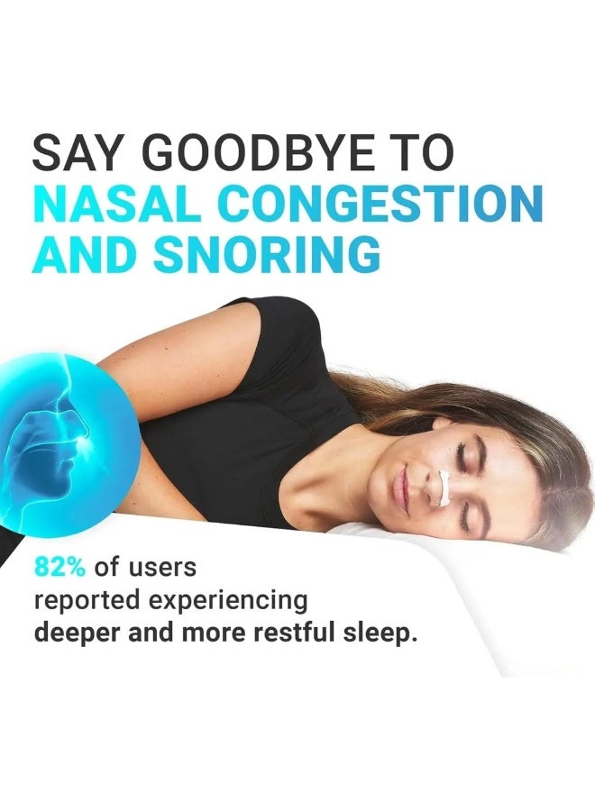 Magnetic Nasal Strips For Nose Snoring Relief 30 Day Supply (60 Pcs Black) Extra Strength Sweat Resistant Skin Safe Enhances Oxygen Intake & Improves Sleep Quality - Image 2