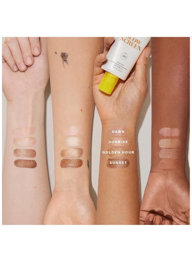Supergoop! Glowscreen SPF 40, Sunrise (Champagne Glow) - 1.7 fl oz - Glowy Primer + Broad Spectrum Tinted Sunscreen - Helps Filter Blue Light - Hydration - Hyaluronic Acid & Vitamin B5 - Image 3