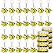 Sureio 48 Pieces Cute Bee Party Favors Bulk Bee Rubber Bracelets and Keychain Honeybee Rubber Wristband Birthday Party Favors Decorations for Birthday Supplies - Image 3