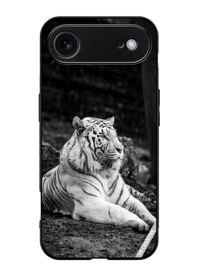 VR CREATIVE Protective Case Cover For Apple iPhone 17 Air Royal Monochrome Tiger Design Multicolour