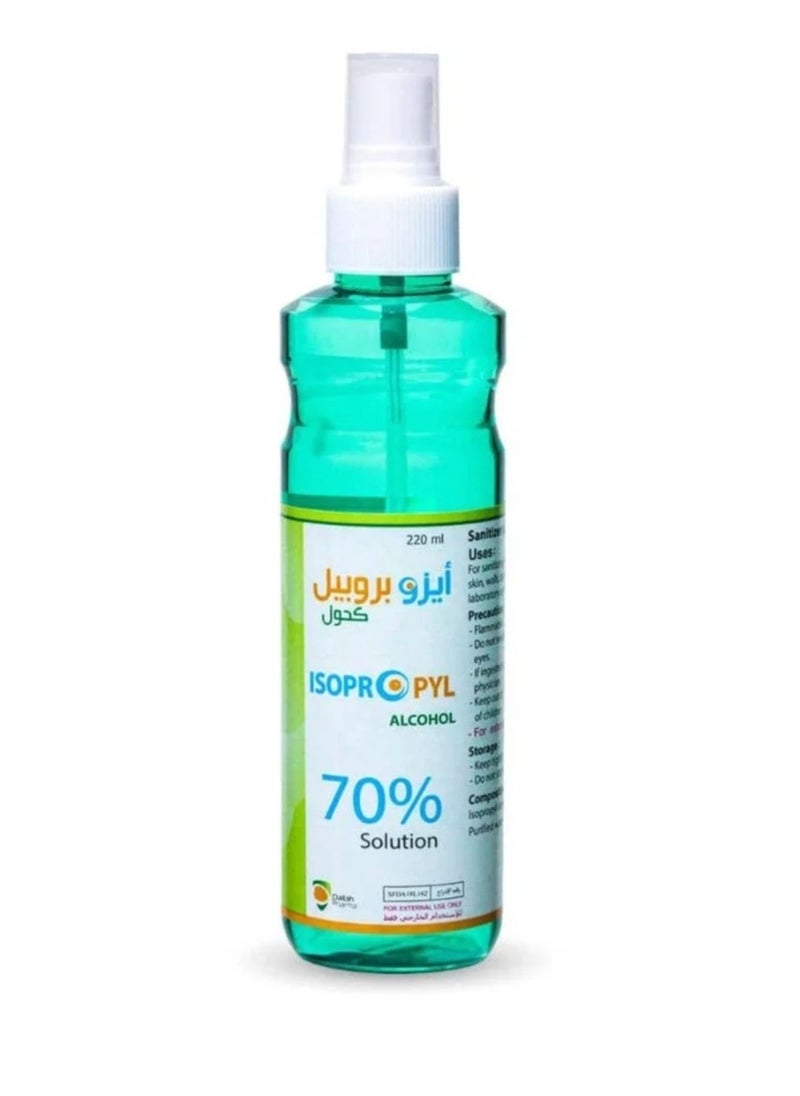 دله فارما محلول كحول الأيزوبروبيل 70% 220 مل  - Image 1