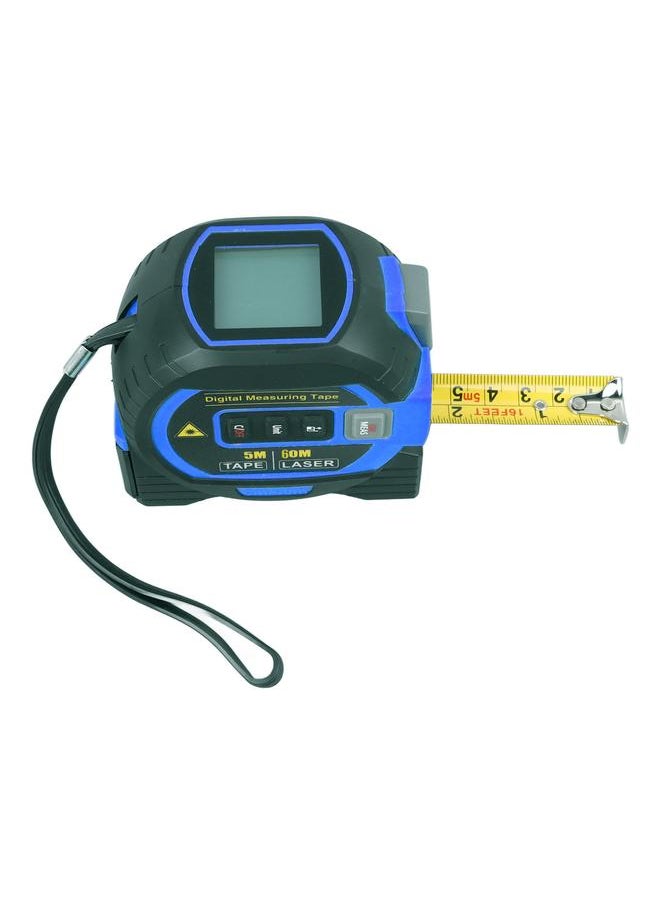 Thoraya - 3 In 1 Digital Tape Measure Blue High Elasticity Accurate Auto Lock Digital Distance Tape for Bearing Testing 60m/196.9ft - Image 1